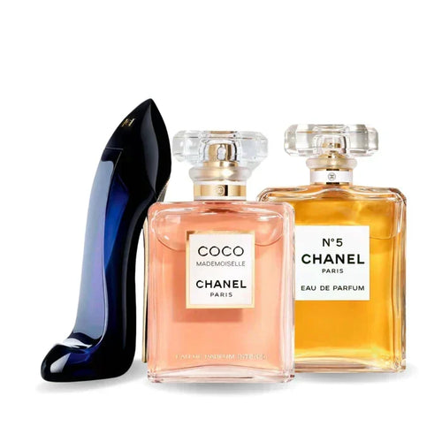 Special Offer 3 Perfumes - GOOD GIRL, COCO MADEMOISELLE and Chanel Nº5 100ml